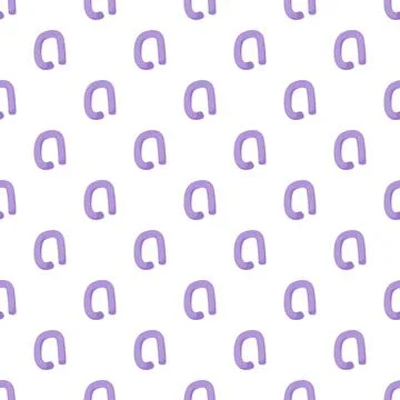 Seamless pattern with hand drawn minimalist letter n 库存插图