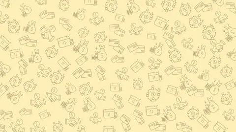 Seamless Pattern of Hand-drawn Office Supplies Creative Illustration 스톡 동영상 331230416
