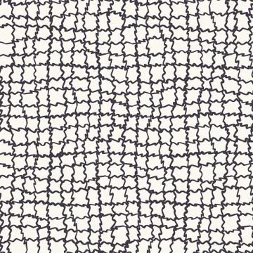 Seamless pattern hand drawn ornamental hessian cloth texture background Stock Illustration