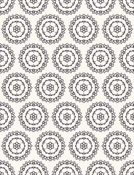 Seamless pattern hand drawn ornamental azulejo polka dot background. Geometric Illustrazione stock