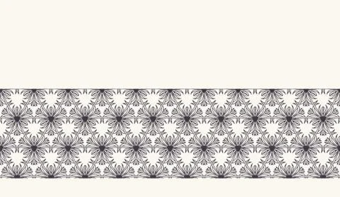 Seamless pattern hand drawn ornamental flower background.Floral monochrome Stock Illustration