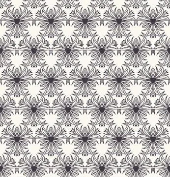 Seamless pattern hand drawn ornamental azulejo mosaic background. Geometric Stock Illustration