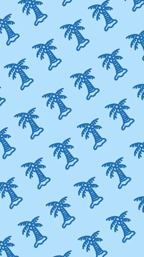 Seamless pattern of hand-drawn palm trees on an abstract vertical background Stock Footage 338286058