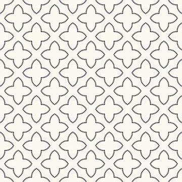 Seamless pattern hand drawn petal star trellis grid background. Geometric Stock Illustration