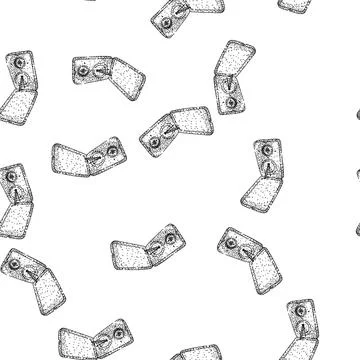 Seamless pattern Hand drawn pocket sundial and compass illustration Stock Illustration