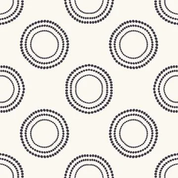 Seamless pattern. Hand drawn polka dot background. Monochrome dotty black and Stock Illustration