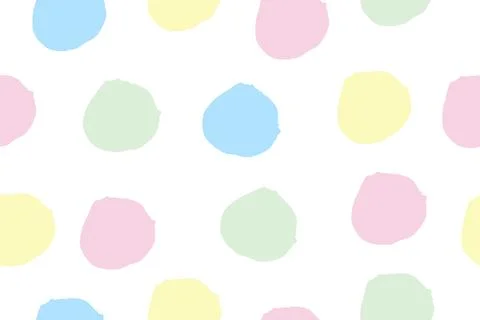 Seamless pattern with hand drawn polka dots. Illustrazione stock