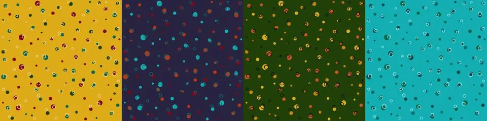 Seamless pattern hand drawn polka dots, simple autumn background. design ba.. 스톡 일러스트