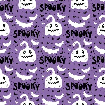 Seamless pattern with hand drawn pumpkins. Design for greeting card and Stock Illustration