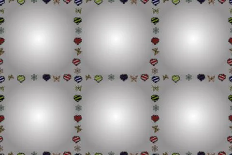 Seamless pattern. Hand drawn raster border frame doodles. Raster. Illustrazione stock