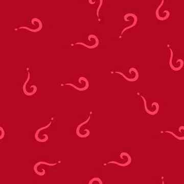 Seamless pattern hand drawn red question mark representing query イラスト素材