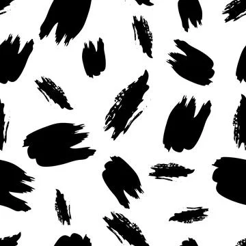 Seamless Pattern with hand drawn scribble smears Stock Illustration