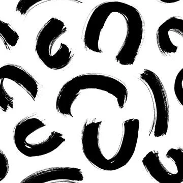 Seamless pattern with hand drawn semi circles Stock Illustration