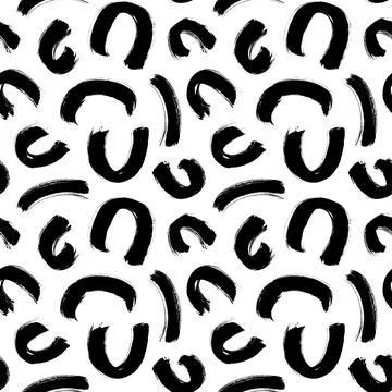 Seamless pattern with hand drawn semi circles Illustrazione stock