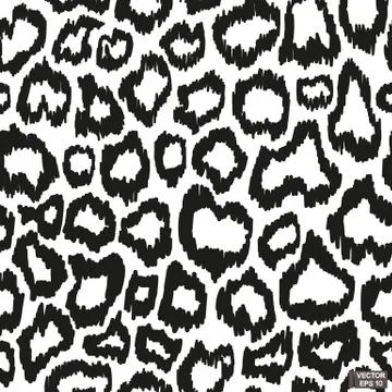 Seamless pattern of hand drawn sketch leopard skin texture. イラスト素材