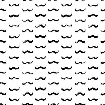 Seamless pattern with hand drawn small waves. Stock Illustration