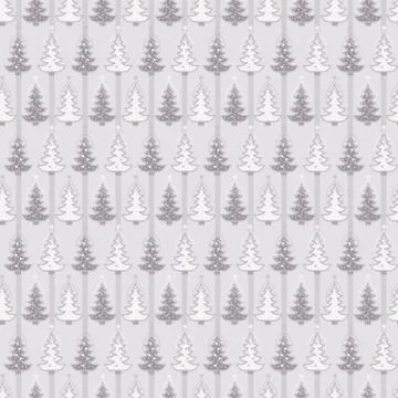 Seamless pattern. Hand drawn snow star Christmas tree. Star fir forest stripes Stock Illustration
