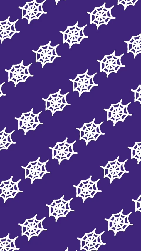 Seamless pattern of hand-drawn spider webs on an abstract purple background Stock Footage 338126319