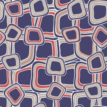 Seamless pattern with hand drawn  squares Stock Illustration