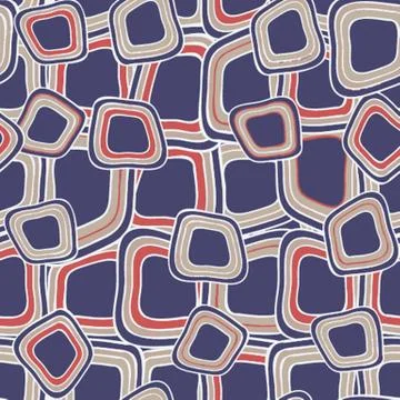 Seamless pattern with hand drawn  squares Stock-Illustration