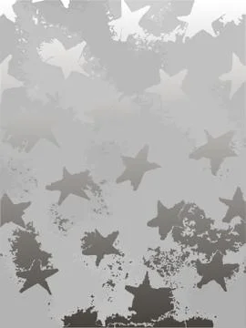Seamless pattern with hand drawn stars Stock Illustration