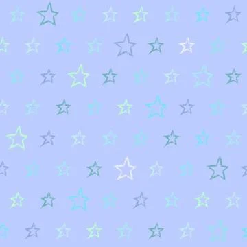 Seamless pattern with hand drawn stars Stock Illustration