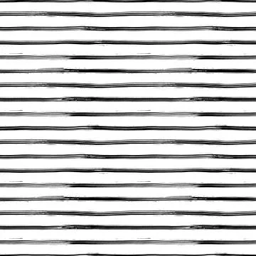 Seamless pattern with hand drawn thin lines. Stock Illustration