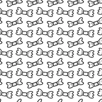Seamless pattern hand drawn tie. Doodle black sketch. Sign symbol. Decoration イラスト素材