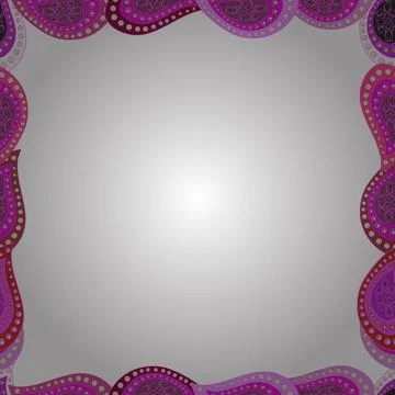 Seamless pattern. Hand drawn vector border frame doodles. Vector. Stock Illustration