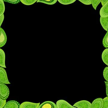 Seamless pattern. Hand drawn vector border frame doodles. Vector. Stock Illustration