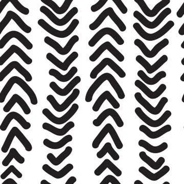 Seamless pattern with hand drawn vertical doodles line. Vector i Stock Illustration