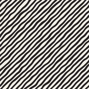 Seamless pattern with hand drawn waves. Abstract background with wavy brush.. Illustrazione stock