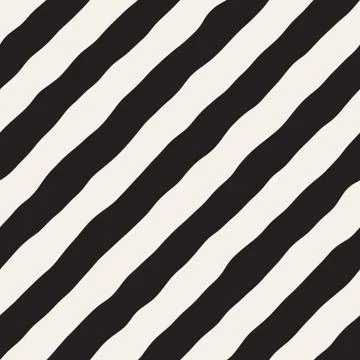 Seamless pattern with hand drawn waves. Abstract background with wavy brush.. Stock Illustration