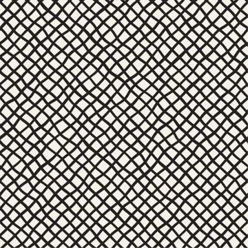 Seamless pattern with hand drawn waves. Abstract background with wavy brush.. 스톡 일러스트