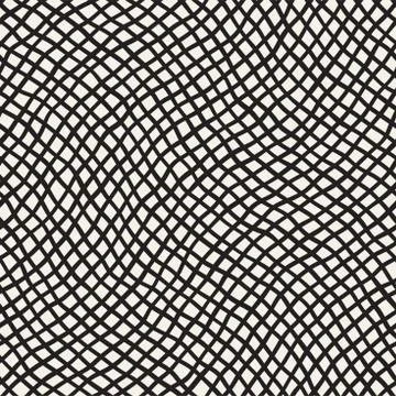 Seamless pattern with hand drawn waves. Abstract background with wavy brush.. Stock Illustration