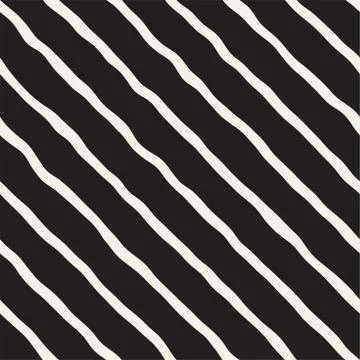 Seamless pattern with hand drawn waves. Abstract background with wavy brush.. Stockillustratie