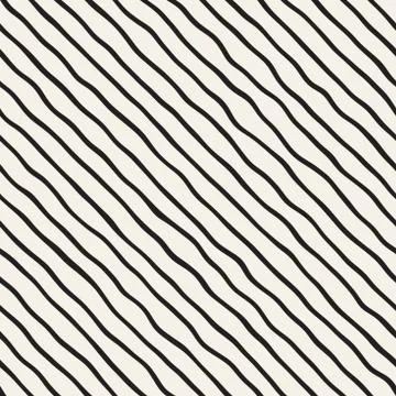 Seamless pattern with hand drawn waves. Abstract background with wavy brush s Stock Illustration