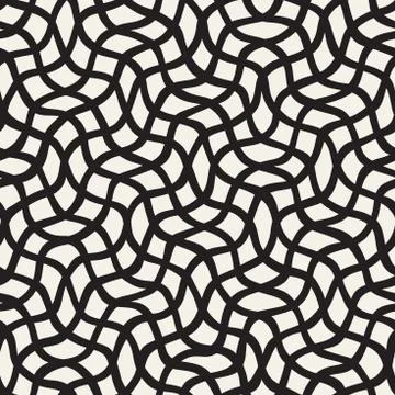 Seamless pattern with hand drawn waves. Abstract background with wavy brush s 스톡 일러스트