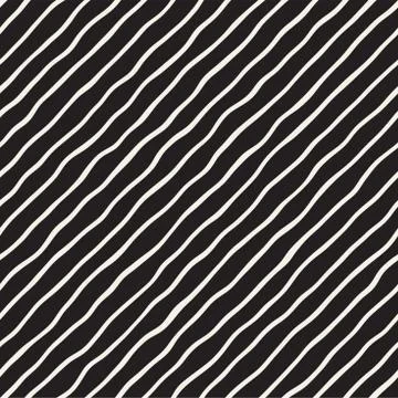 Seamless pattern with hand drawn waves. Abstract background with wavy brush s Stockillustratie