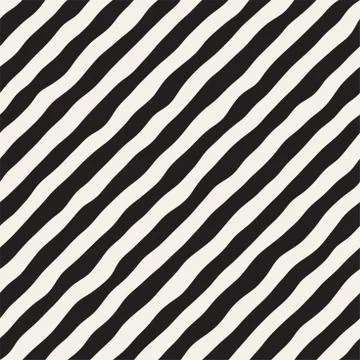 Seamless pattern with hand drawn waves. Abstract background with wavy brush s 스톡 일러스트