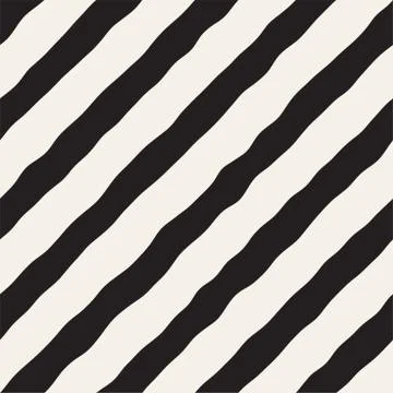 Seamless pattern with hand drawn waves. Abstract background with wavy brush s Stock Illustration