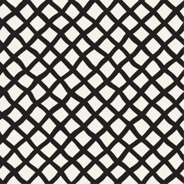 Seamless pattern with hand drawn waves. Abstract background with wavy brush s Stock Illustration