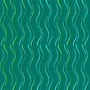 Seamless pattern with hand drawn waves. Illustrazione stock