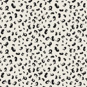 Seamless pattern with hand drawn whimsical swashes Stock Illustration