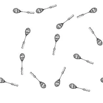 Seamless pattern Hand drawn whisk sketch for cooking and baking Stock Illustration