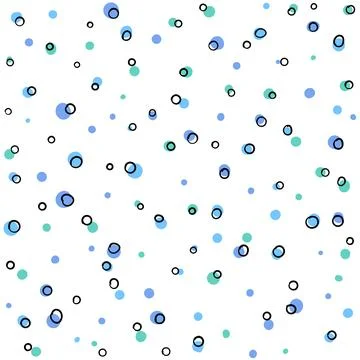 Seamless pattern hand drawn white snow flakes on blue, simple winter background Stock Illustration