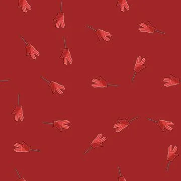 Seamless pattern hand foam fan finger cartoon vector Illustrazione stock