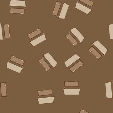 Seamless pattern hand food box to go cartoon vector Ilustração Stock