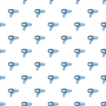 Seamless pattern of hand held speed radar guns Stock Illustration