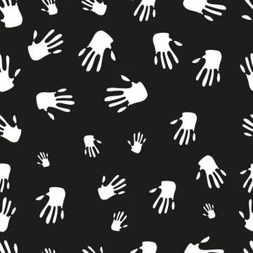 Seamless pattern of hand Stock Illustration